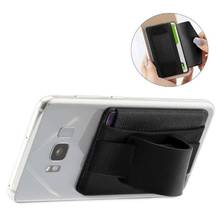 2022 New Lycra Leather Adhesive Sticker Back Cover Card Case Pouch Stand Holder For Cell Phone 2024 - buy cheap