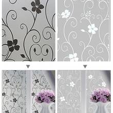 Diy arte da parede decalque decoração à prova dwaterproof água pvc flor adesivo de vidro/adesivo de parede 3d papel de parede quarto banheiro auto adesivo 2024 - compre barato