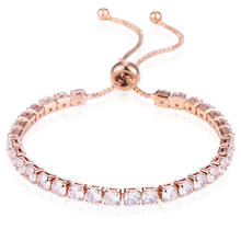 HOCOLE Fashion Cubic Zirconia Tennis Bangles & Bracelet Gold Silver Charm Crystal Bracelets For Women Bridal Wedding Jewelry 2024 - compre barato
