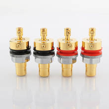 Viborg Pure Copper 24K Gold  Plated RCA  Socket Screw Locking RCA Female Socket Hifi Viborg RC102G Pure Copper 24K Gold 2024 - buy cheap