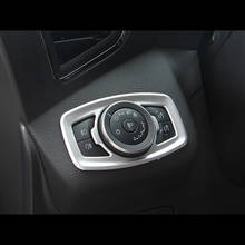 Encaixe para ford focus kuga escape 2017 2018 abs cromado luz de neblina farol lâmpada interruptor botão painel tampa acessórios 2024 - compre barato