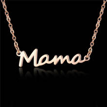 Letter MOM Pendant Necklace for Mother Simple Smooth Clavicle Chain Alphabet Necklace Fashion Jewelry Mother's Day Gift 2024 - buy cheap