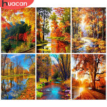 HUACAN Full Square/Round Diamond Painting Kit Autumn Nature 5D DIY Full Embroidery Cross Stitch Landscape MosaicTree Craft Kit 2024 - buy cheap