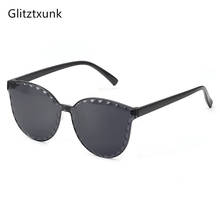 Glitztxunk-gafas de sol cuadradas para niños y niñas, lentes de sol Retro de color negro con degradado, a la moda, UV400 2024 - compra barato