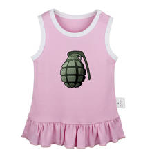 Hand Grenade Don't eat watermelon seeds I Accept Cookies Newborn Baby Girls Dresses Toddler Sleeveless Dress Infant Clothes 2024 - buy cheap