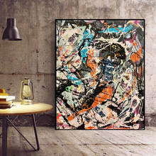 Decoração nórdica arte de parede, pôster e pintura em tela impressa, pintura decorativa para sala de estar, casa, pintura abstrata 2024 - compre barato