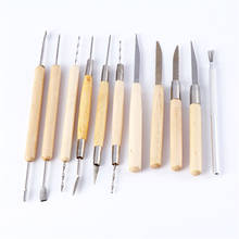 22pcs Portable Wooden Handle Stainless Steel Clay Pottery Ceramics Sculpting Modeling Tools DIY Crafts Tools Art Sets 2024 - buy cheap