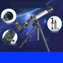 Портативный рефракторный астрономический телескоп штатив Монокуляр 20X30X40X телескоп фото для студентов От 7 до 14 лет 2024 - купить недорого