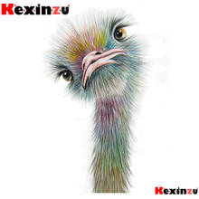Kexinzu 5D DIY Набор алмазной живописи животное страуса птица вышивка крестиком Алмазная 3d Сделай Сам 5D алмазное украшение подарок 2024 - купить недорого