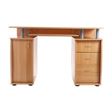 15mm MDF Portable 1pc Door with 3pcs Drawers Computer Desk Computer Table Office Table Study Table Wood Color 2024 - buy cheap