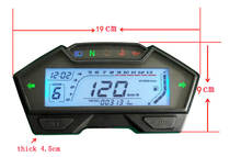TKOSM-velocímetro Universal LCD para motocicleta, odómetro, medidor de velocidad de combustible de 199 Kph Mph, velocímetro DIY 2024 - compra barato