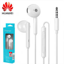 Huawei-fone de ouvido honor am115 original, fone de ouvido com fio de 1.1m de comprimento, controle de volume do microfone, alto-falante de fácil manuseio 2024 - compre barato