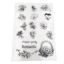 Romantic Flower Party Transparent Silicone Clear Stamps DIY Seal for Scrapbooking Card Making Photo Album Decorative Stamp Sheet 2024 - buy cheap