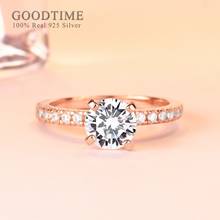 Luxury Women Ring Rhinestone Ring 925 Sterling Silver Zircon Rings For Bride Wedding Party Jewelry Accessories For Girl Gift 2024 - buy cheap