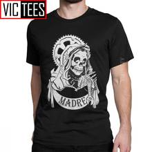 Men Santa De Muerte Tshirt Saint Death Goth Mexican Death Muertos Mother Skull Cotton Adult Tshirt 2024 - buy cheap