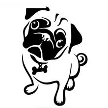 Animal Pug Dog Car Sticker Waterproof Creative Auto Windscreen Vinyl Decals Automobile Accessories for All Cars,20cm*13cm 2024 - buy cheap