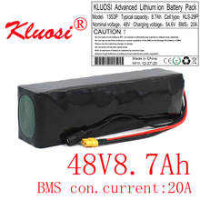 KLUOSI-Paquete de batería de litio 13S3P, 48V, 8,7ah, 8Ah, 750W, 54,6 V, 20A, BMS, para patinete eléctrico, bicicleta eléctrica, Scooter, Etc. 2024 - compra barato