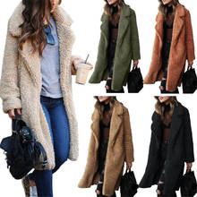 2021 Faux Fur Coat Cardigan Autumn Winter Women Warm Coat Ladies Overcoat Plush Jacket Female Long Coat Plus Size Outwear 2024 - buy cheap