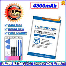 LOSONCOER BL299 4300mAh Battery For Lenovo Z5s L78071 Mobile Phone Battery Free tools 2024 - buy cheap