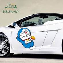 EARLFAMILY 43cm x 38cm For Doraemon Vinyl Material Car Stickers Motorcycle Decal Personality Sunscreen Occlusion Scratch 2024 - buy cheap