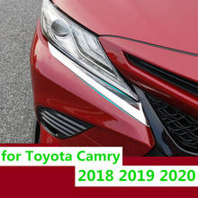 For Toyota Camry XV70 Car Headlight Trims Decorative Accessories 2018 2019 2020 stainless steel black blue silver 2024 - buy cheap