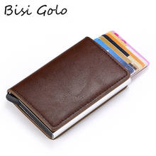 BISI GORO Security RFID Holder Pop-Up Clutch Card Case Men and Women Smart Wallet Mini Wallet Aluminum Box Credit Card Holder 2024 - buy cheap