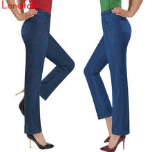 Stretch High Waist Jeans Women Denim Pants Spring Summer 2021 Vintage Plus Size Loose Black Blue Mom Jeans Pants Korean Trousers 2024 - buy cheap