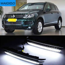 LED Daylight For VW Touareg 2011 2012 2013 2014 2015 with Turn Signal & Dimmed Function DRL Lamp 2024 - buy cheap