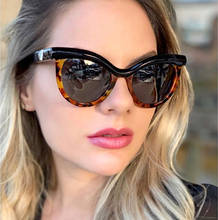 DPZ  2020 Vintage Classic Cat Eye Style Leopard Sunglasses Women Gradient ins Brand Design Sun Glasses Oculos De Sol 2024 - buy cheap