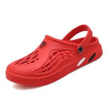 Summer Casual Sandals mens Shoes Men 2020 New Men Beach Slippers Breathable Hole Flats Light Male Massage Men Sandals Slippers 2024 - buy cheap