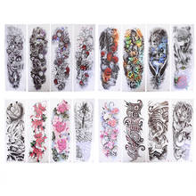 Large Arm Sleeve Tattoo Waterproof Temporary Tattoo Sticker Skull Angel Rose Lotus Men Full Flower Tatoo Body Art Tattoo Girl 2024 - buy cheap