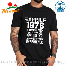 Camiseta informal de moda para hombre, camisa de los años de nacimiento, abril, mayo, junio, julio, agosto, Octubre, diciembre, 1978 2024 - compra barato