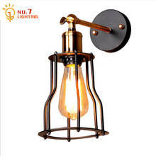 American Retro Vintage Iron Art Metal Wall Lamp Led E27 Industrial Wall Mounted Home Decor Salon Bar Cafe Background Bedroom 2024 - buy cheap