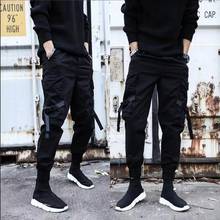 2020 Men Cargo Pants Ribbons Color Block Black Pocket Man Harem Joggers Harajuku Male Sweatpants Hip Hop Trousers Plus Size 5XL 2024 - buy cheap