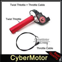 1 1/4 Turn Twist Handle Throttle Cable For Kawasaki KX125 KX250 KLX110 Motocross Motorcycle Pit Dirt Motor Bike 2024 - buy cheap