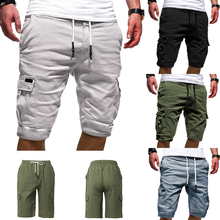 Mens Military Cargo Shorts Mens Beach Shorts Loose Work Casual Short Pants Men's Multi-pocket Sports Fitness Shorts 2024 - buy cheap