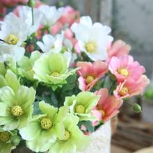 Flores artificiais do cosmético com 11 unidades, flores de seda de crisântemo para festa em casa, casamento, coroa de flores decorativas, 1 buquê 2024 - compre barato