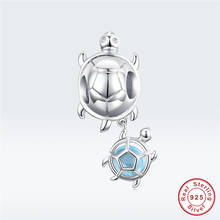 fit original Pan Bangle Jewelry Charm 925 Silver Sea Turtles Pendant for Women Fashion Bracelet Making Advanced DIY 2024 - buy cheap