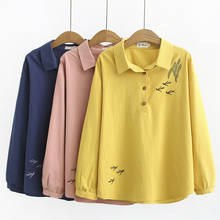 Camisa de manga larga para mujer, blusa informal de algodón, talla grande 4XL, bordada, para primavera y verano, G940 2024 - compra barato