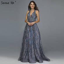Vestidos de baile de cristal azul, linha a, design 2020, foto real, sem mangas, sexy, vestido de baile, calcinha sereia, bla70158 2024 - compre barato