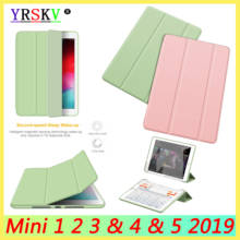 For iPad Mini 5 Case 2019 / iPad Mini 4 Case / 7.9", Soft TPU Leather Smart Cover for iPad Mini 1/2/3 Case Funda 2024 - buy cheap