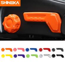Shineka botão de ajuste do assento de carro alça decoração acessórios capa para jeep gladiador jt 2018 + para jeep wrangler jl 2018-2021 2024 - compre barato