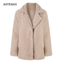 Autumn Winter Faux Fur Coat Women 2019 Casual Plus Size Loose Teddy Coat Turn-down Collar Fur Jackets Female Thick Warm Outwear 2024 - buy cheap