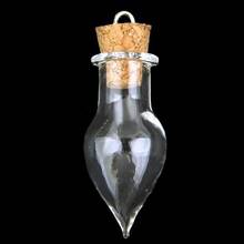 10Pcs Tear Drop Bottle Glass Jars DIY Containers Christmas Wishing Bottles Mini Vials Cork Stopper Mason Jars Best Gift 2024 - buy cheap
