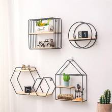 Iron Wall Storage Rack Wire Display Shelf Floating Holder Hanging Basket Home Decorative Organizer Living Room Bedroom Organiser 2024 - buy cheap