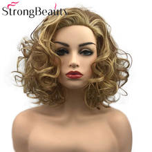 StrongBeauty Curly Women Wig Short Synthetic Heat Resistant Wigs Women Daily or Cosplay Hair 2024 - buy cheap