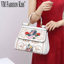 2021 Embroidered Frame Bag Luxury Designer Women's Bags Italian Fashion Brands Shoulder Bags Floral Handbags Crossbody Bags 2024 - buy cheap