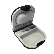 Hearing Aid Case Hard Storage Box with Battery Holder and Cleaning Brush Slot 2024 - buy cheap