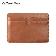 KUDIAN BEAR Men Coin Purse Fashion Card Wallet Pu Leather Card Holder Business Money Bag Male Wallet With Zipper BIH231 PM49 2024 - compre barato