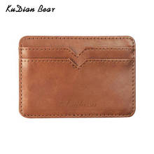 KUDIAN BEAR-monedero de piel sintética con cremallera para hombre, tarjetero de negocios, BIH231 PM49 2024 - compra barato